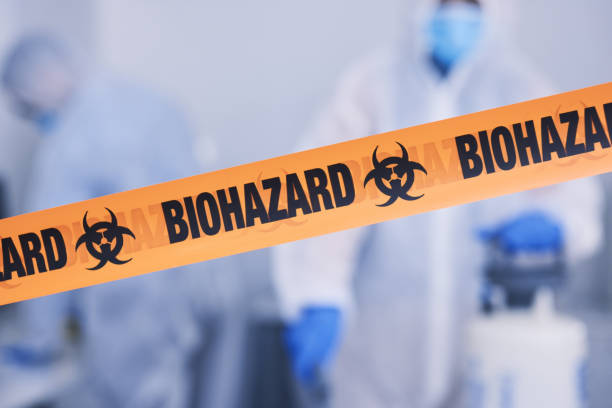 Professional Biohazard Cleanup technician working in Orting, WA